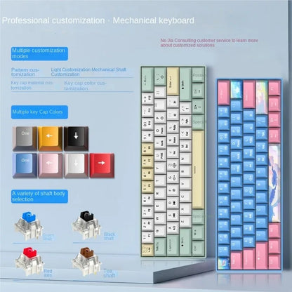 Mechanical Keyboard Customized Green And Black Tea Axis