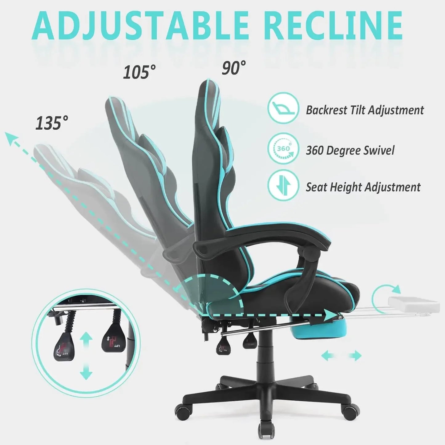 Miami Blue Gaming Chair