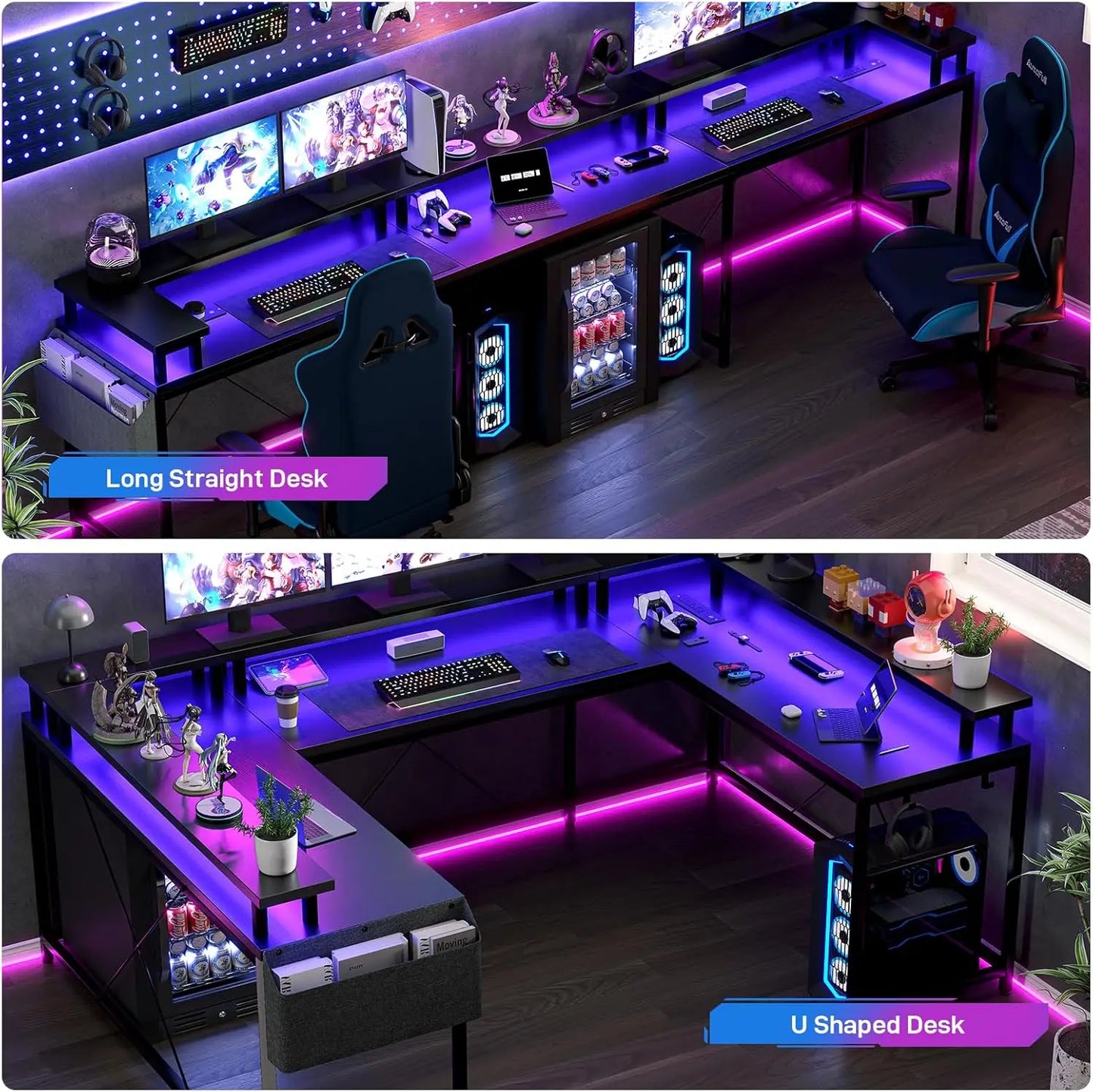 U Shaped Computer Gaming Desk