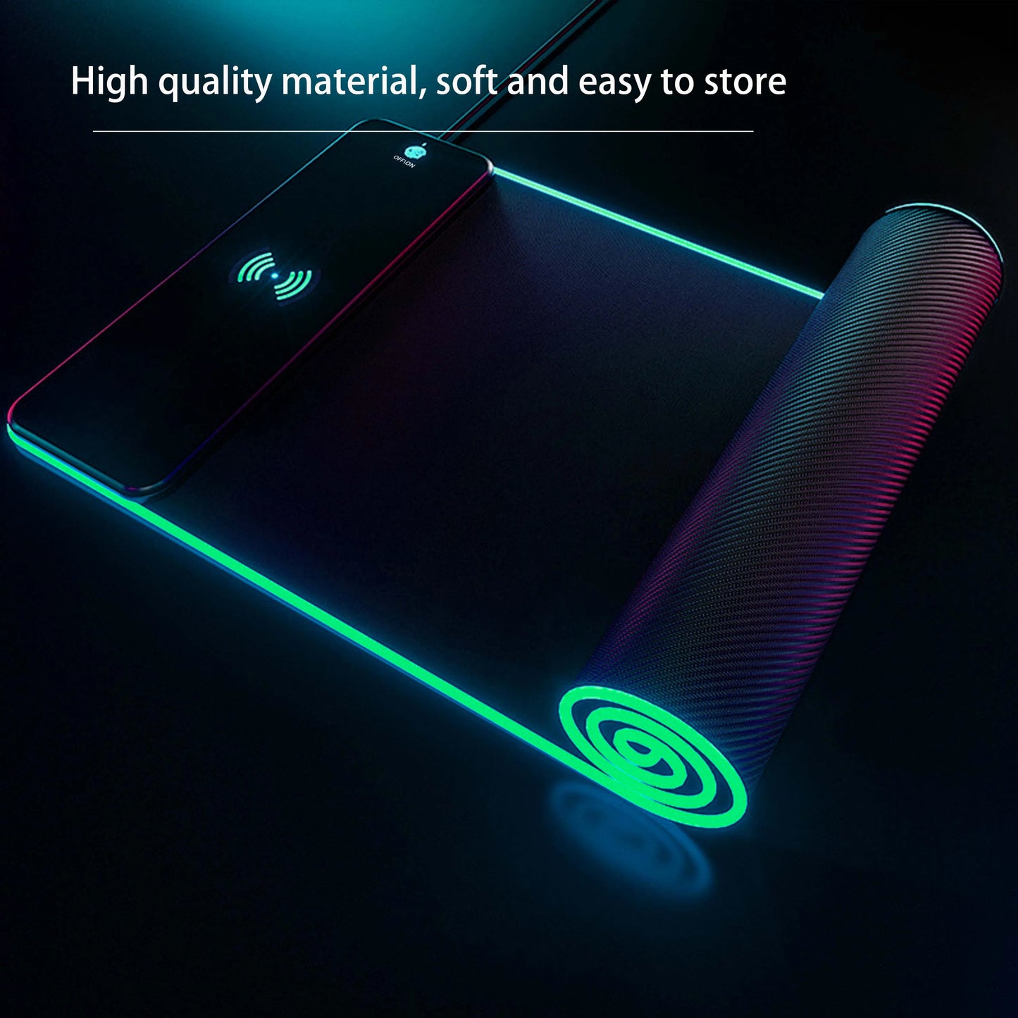 15W Wireless Charging Mouse Pad for Gamers