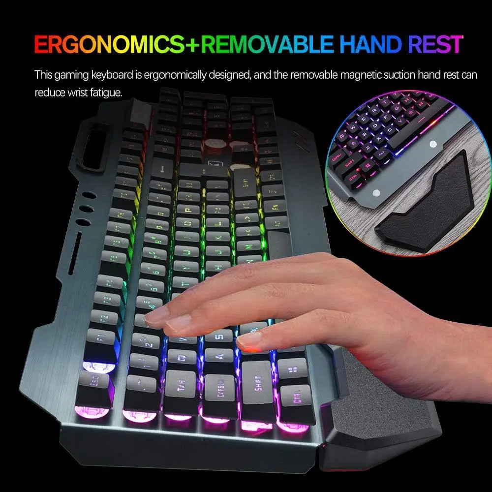 4 in 1 Wireless Gaming Keyboard and Mouse Bluetooth Headset Set