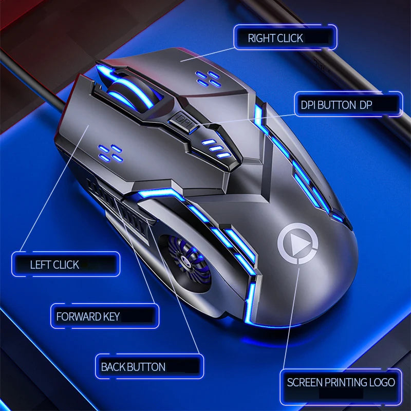 G5 Wired Gaming Mouse Colorful Backlight 6 Button