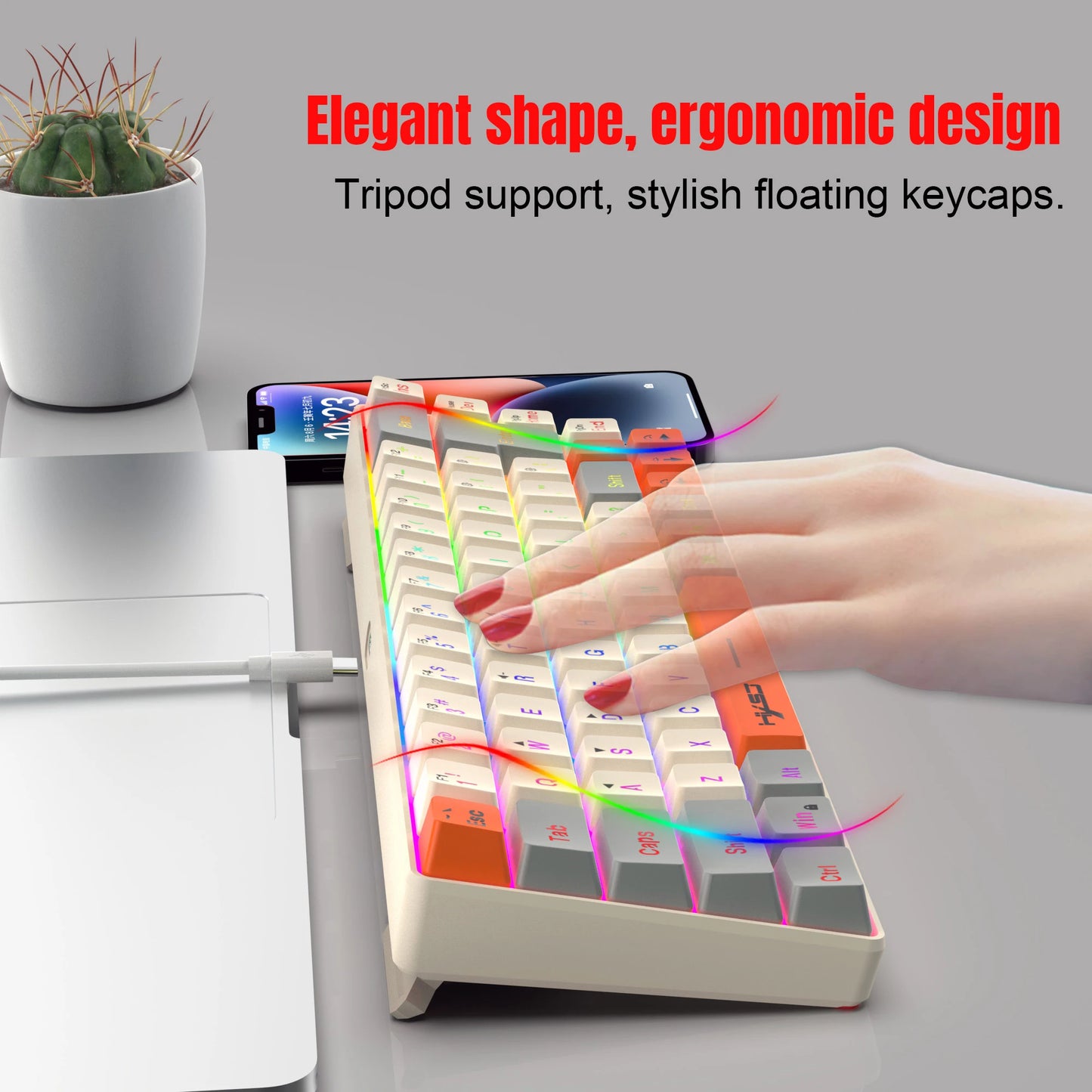 USB Wired Portable 20 RGB Backlight Keyboard